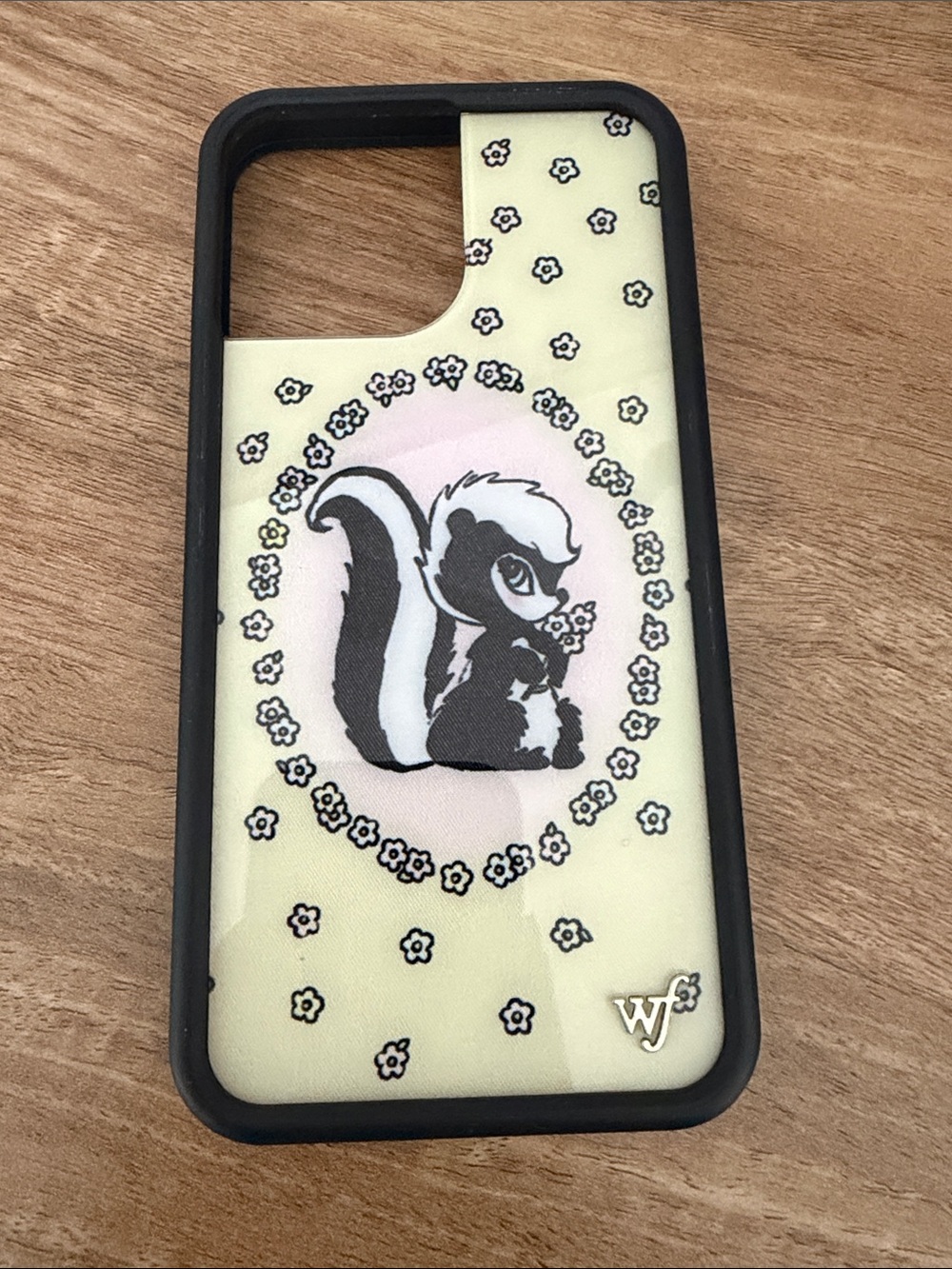 Wildflowers Yellow Black Skunk Floral iPhone Case 13 PRO MAX